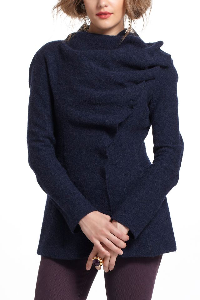 Anthropologie boiled 2025 wool sweater coat