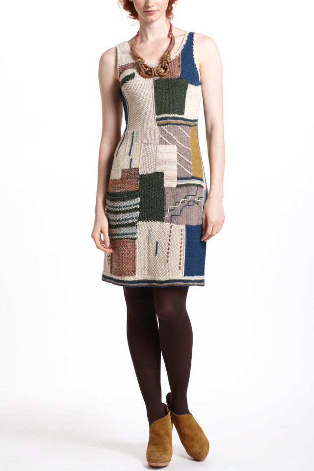 Patchwork Variations Sweater Dress Anthropologie