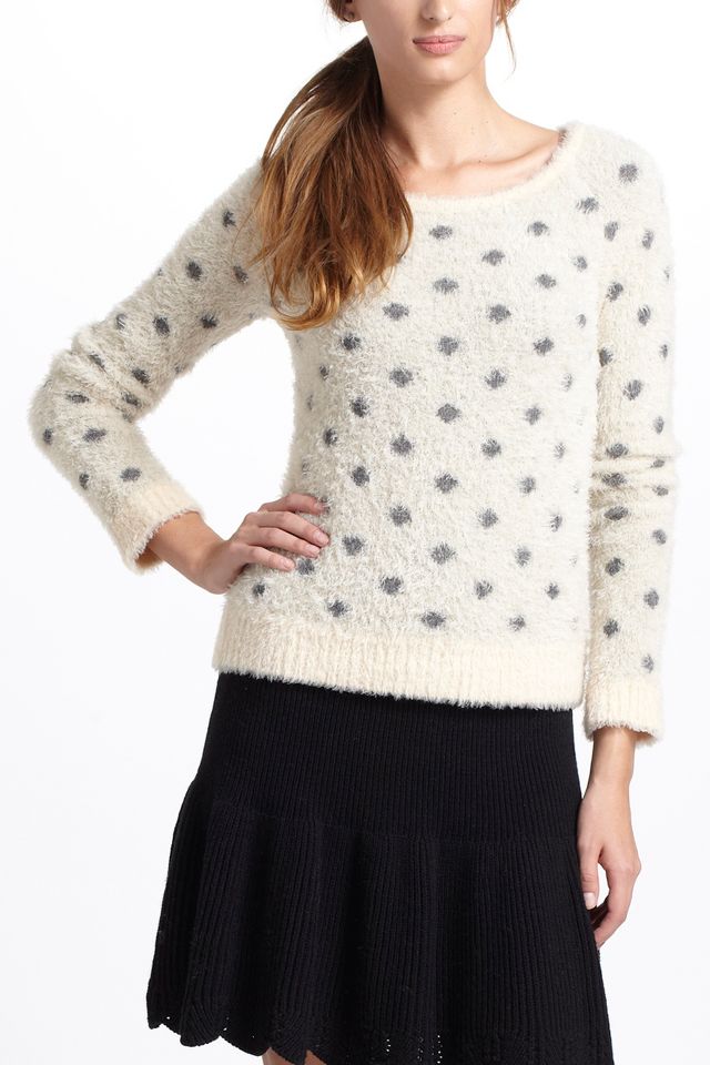 Anthropologie polka 2025 dot sweater