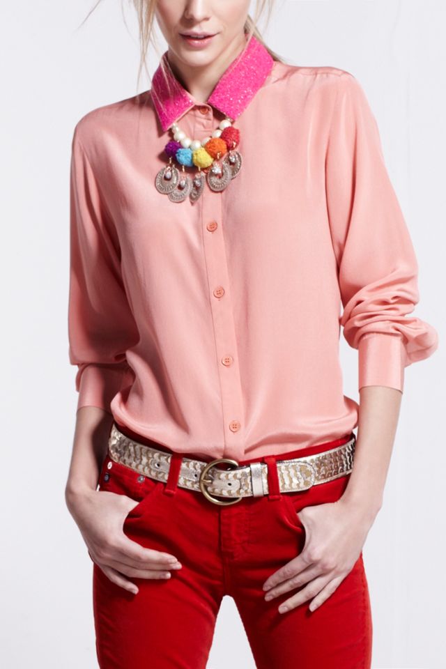 Beaded Collar Blouse #1