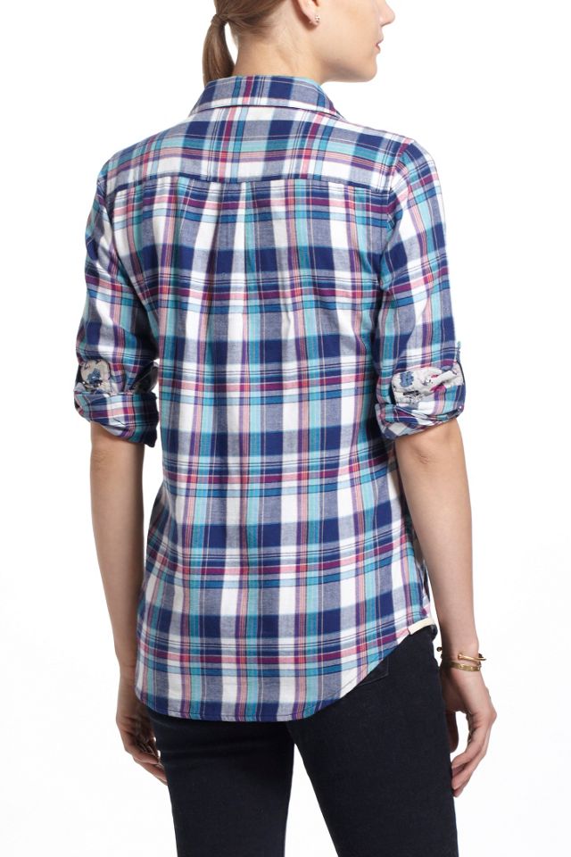 Pintucked Flannel Buttondown #2