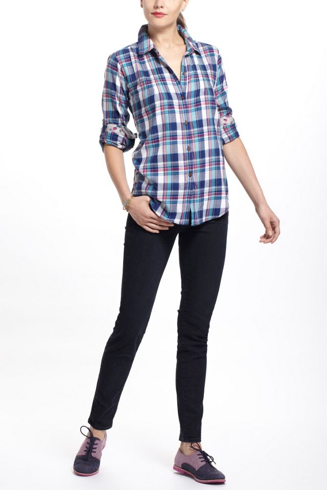 Pintucked Flannel Buttondown #4