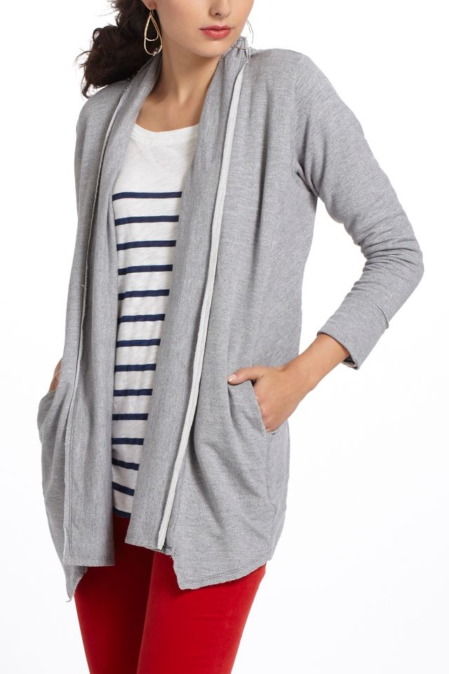 French shop terry cardigan