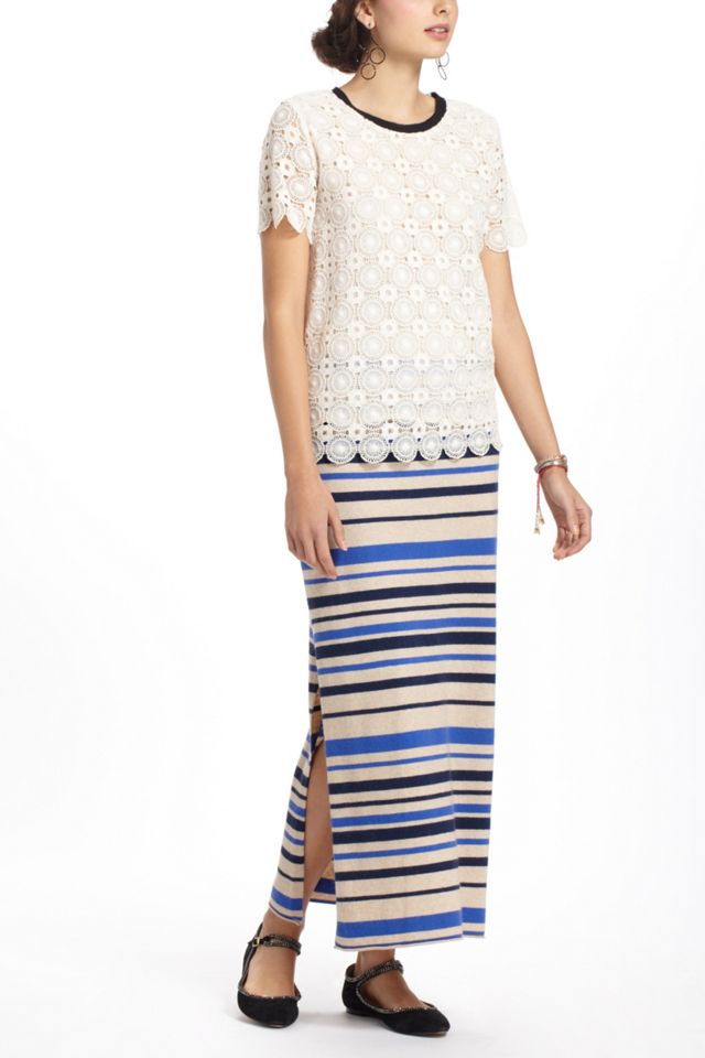 French Stripes Maxi Sweater Skirt #2