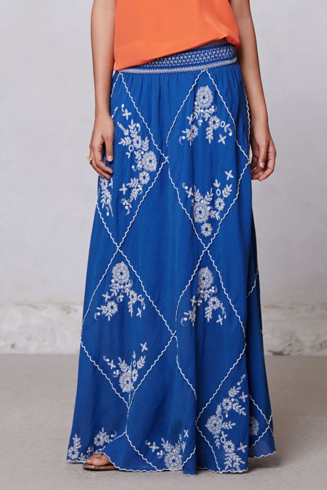 Ping Embroidered Maxi Skirt #1