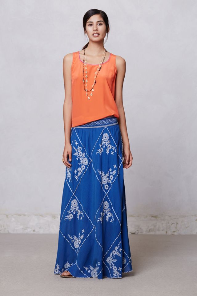 Ping Embroidered Maxi Skirt #4