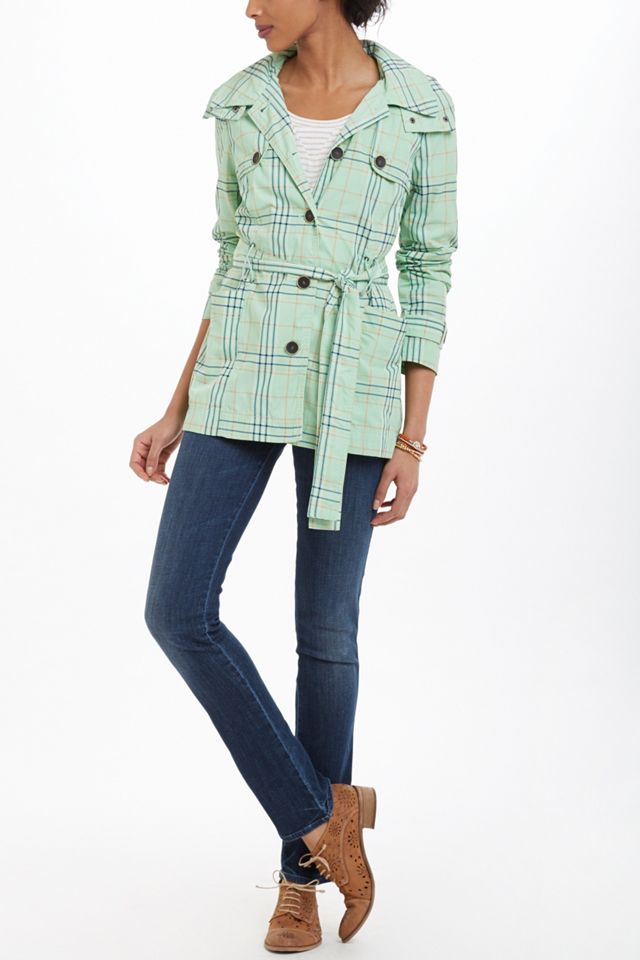 Hooded Tartan Trench  #2