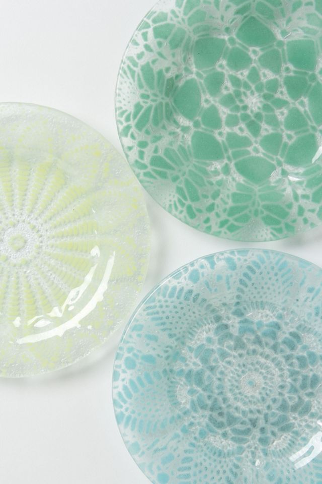 Frosted Doily Dessert Plate #1