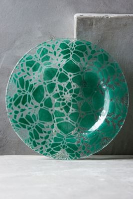 Frosted Doily Dessert Plate