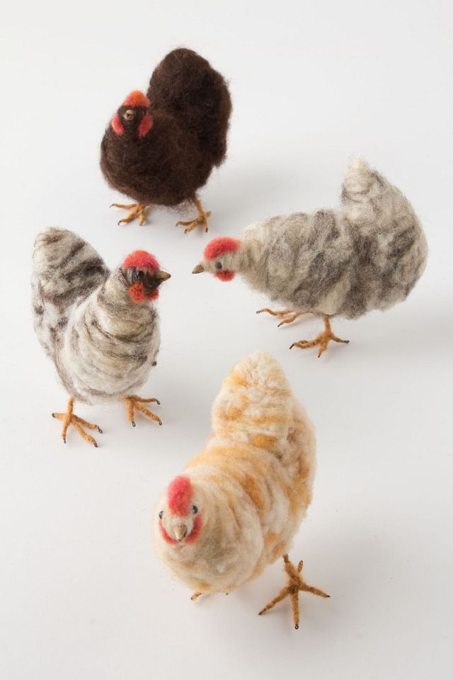 Felted Chickens