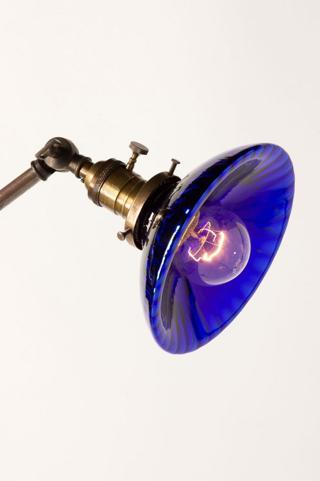 Cobalt Glass-Shade Lamp #2
