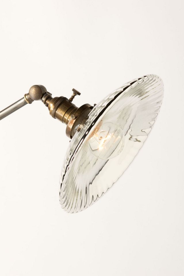 Silver Glass-Shade Lamp #2