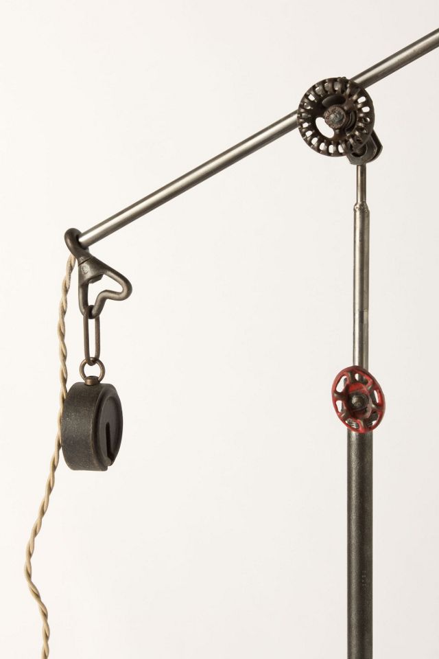 Silver Glass-Shade Lamp #3