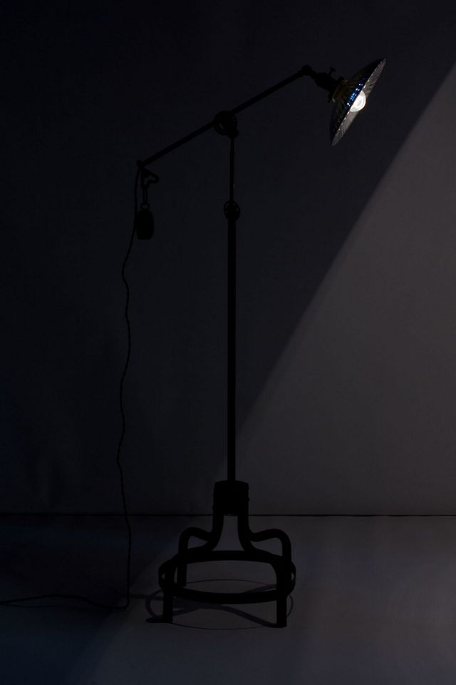Silver Glass-Shade Lamp #1