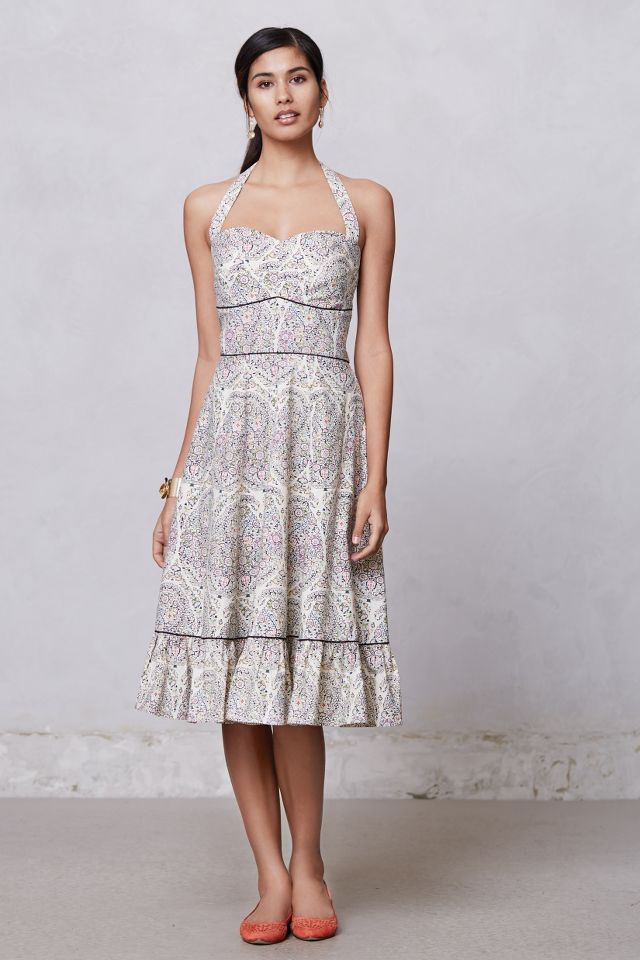 Swirled Paisley Halter Dress | Anthropologie