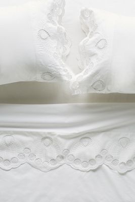 Eyelet Embroidered Sateen Sheet Set