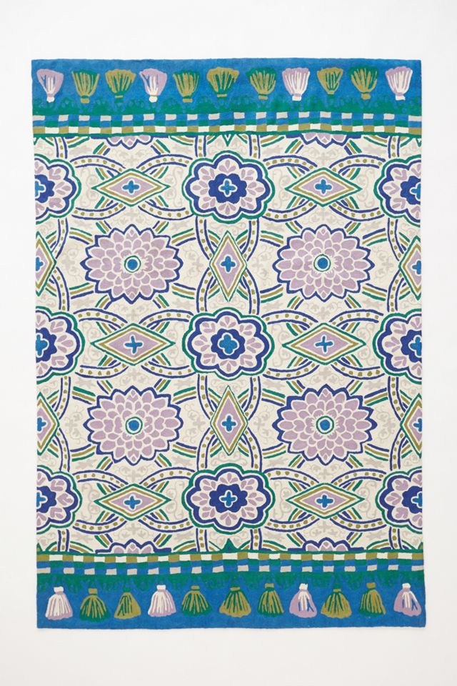 Hand-Embroidered Malati Rug | Anthropologie