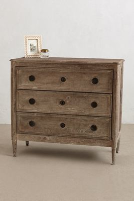 Washed Wood Three-Drawer Dresser