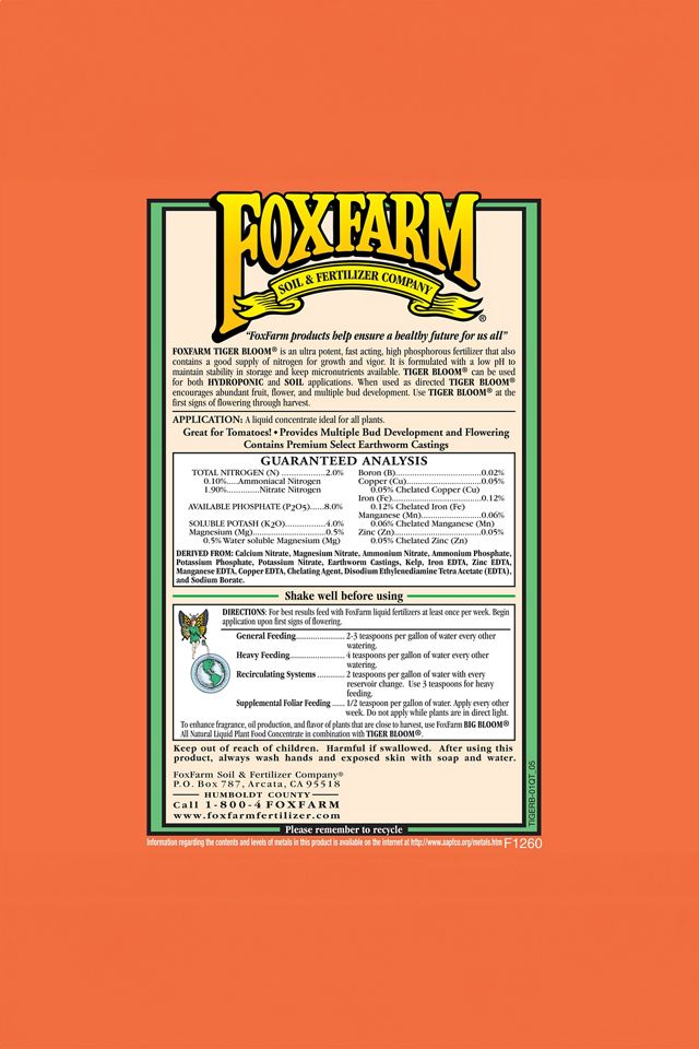 FoxFarm Tiger Bloom Liquid Plant Food #1