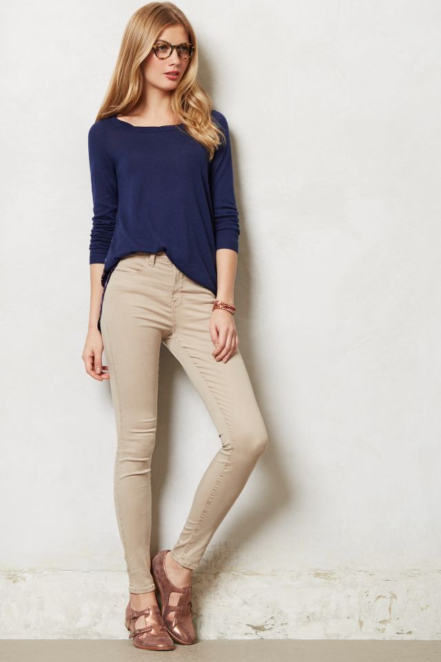 Cotton Sateen Skinny Jeggings