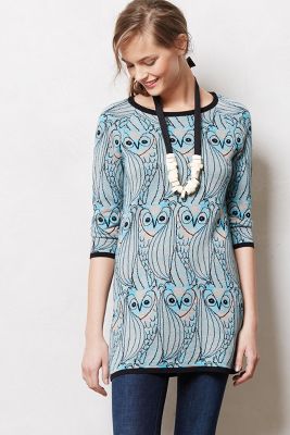 anthropologie owl dress