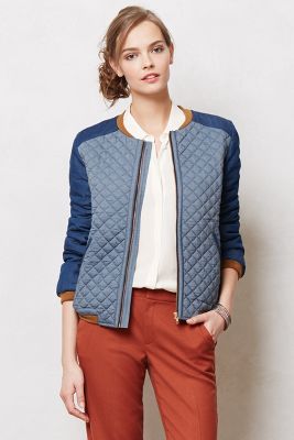 quilted chambray jacket