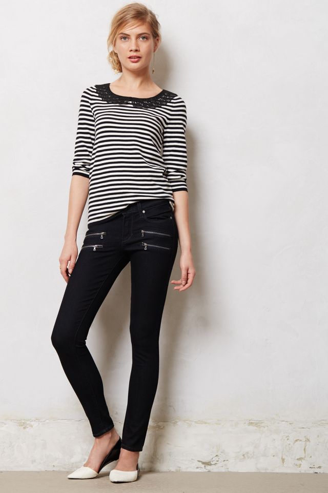 Paige zipper hot sale jeans