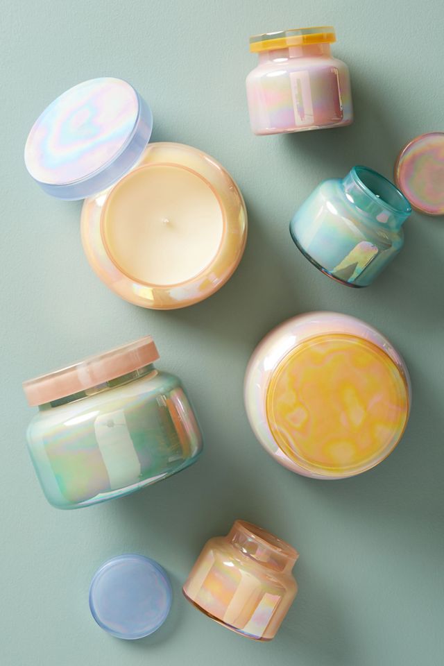 Mini Capri Blue Iridescent Jar Candle #1