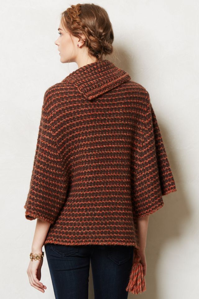 Cowl Neck Poncho #1