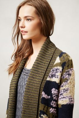 anthropologie camo cardigan