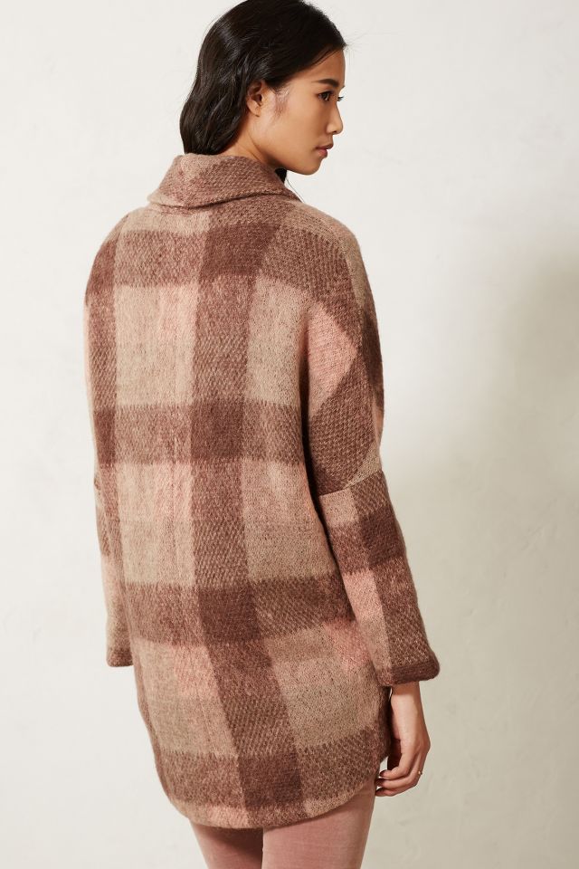 Woodland Plaid Sweater Coat Anthropologie