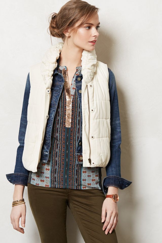 By Anthropologie Cropped Puffer Vest