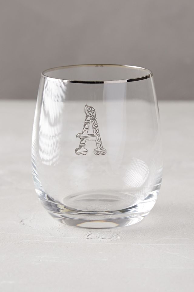 Etched Monogram Glass #1