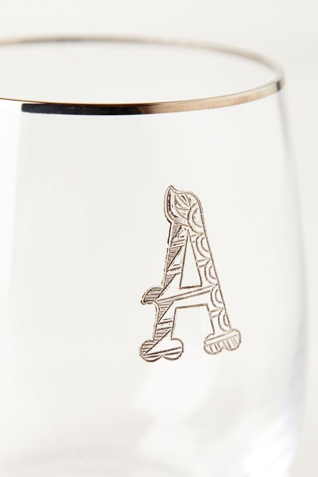 Etched Monogram Glass #5
