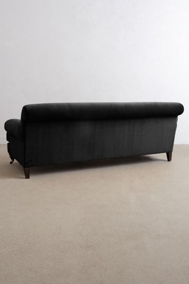 Velvet Willoughby Sofa, Hickory #1