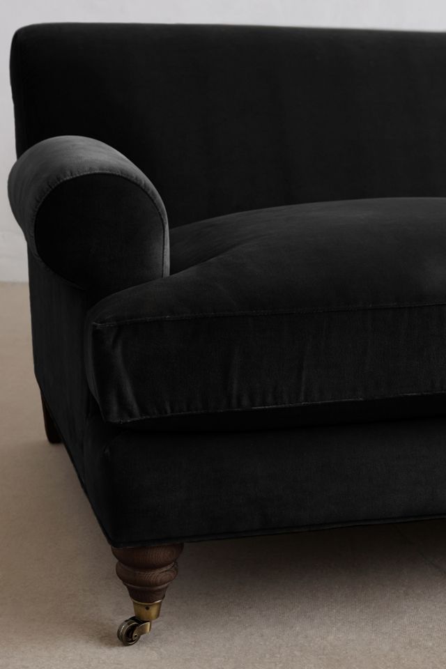 Velvet Willoughby Sofa, Hickory #2
