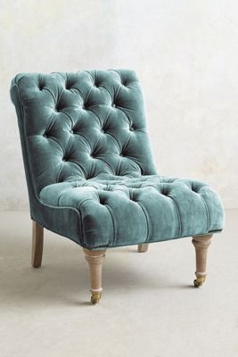 Slub Velvet Orianna Slipper Chair
