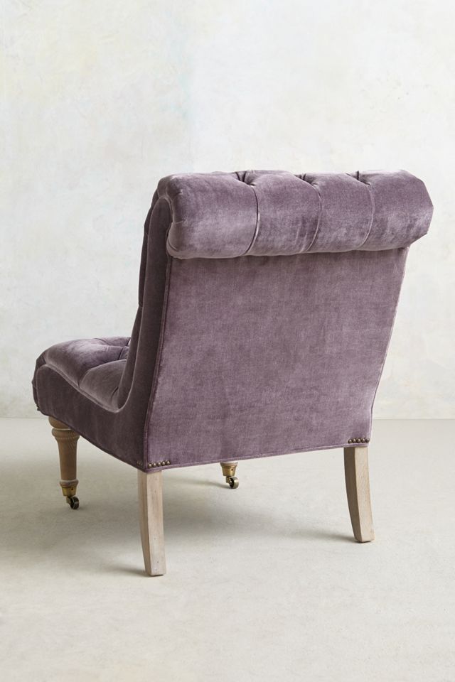 Slub Velvet Orianna Slipper Chair #1