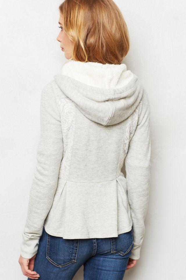 Jacquard Peplum Hoodie #1
