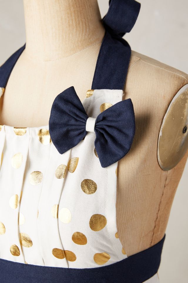 Gold Polka Dotted Apron #1