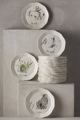 Calligrapher Monogram Canape Plate