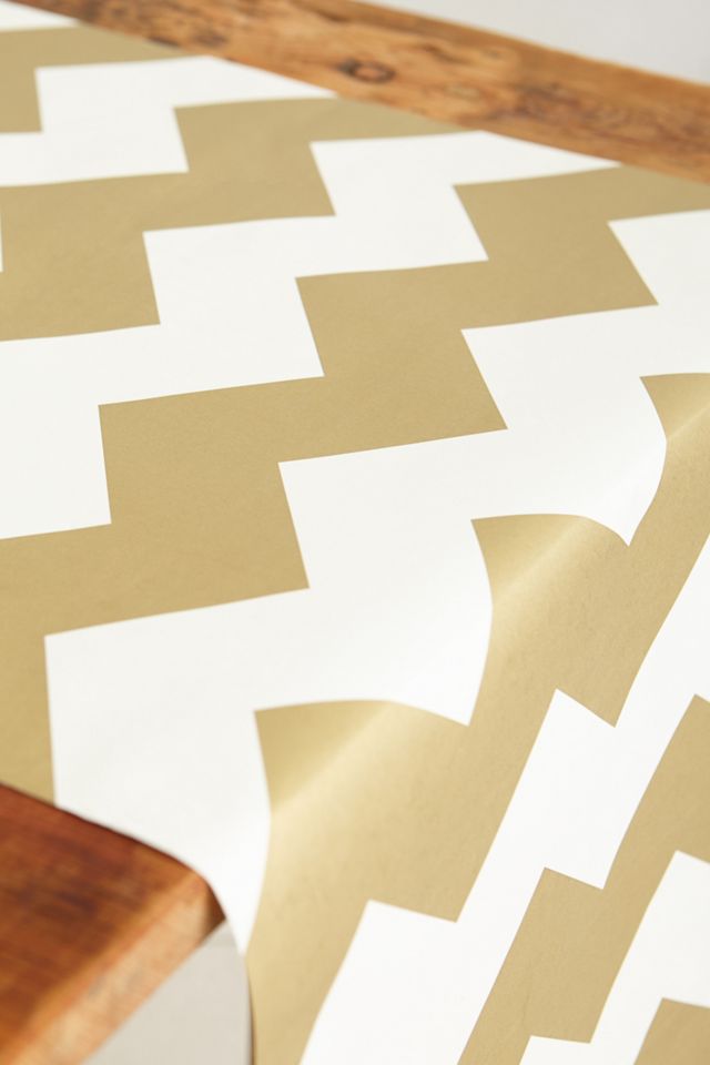 Gilt Chevron Paper Table Runner #1