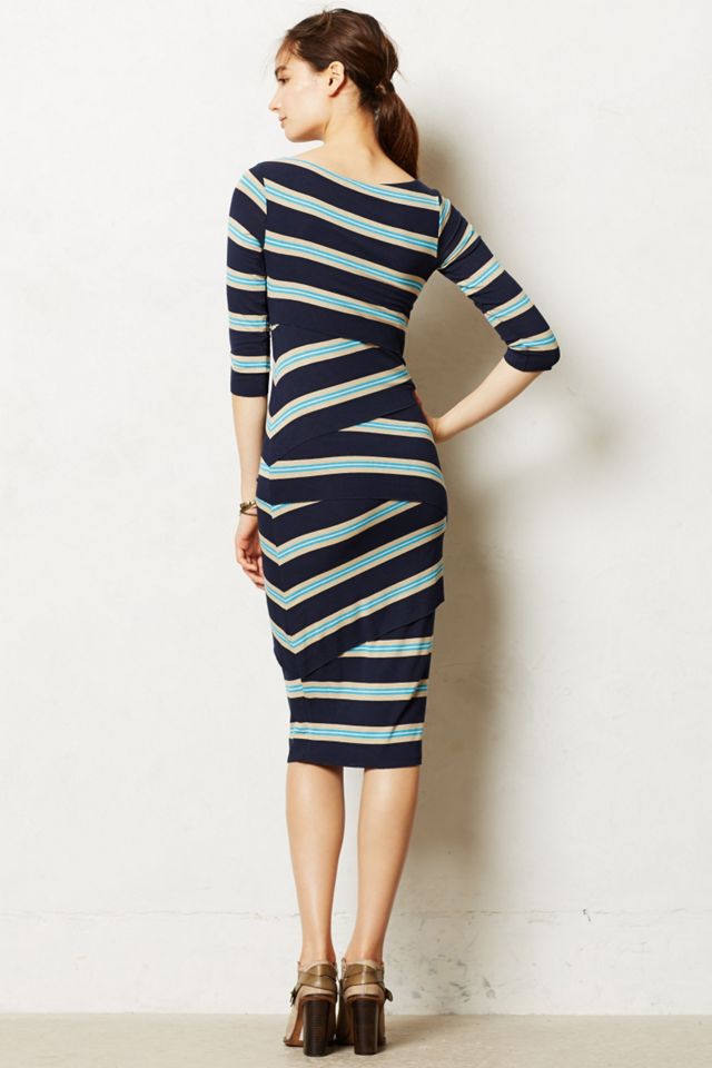 Pieced Stripes Column Dress #1