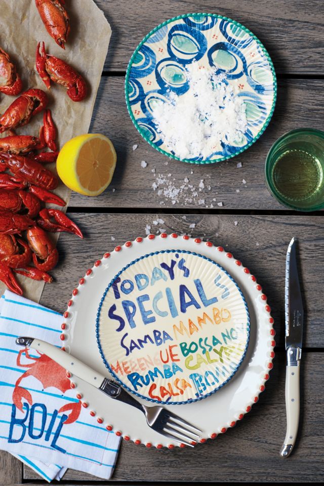 Pearl-Drop Dinner Plate #7