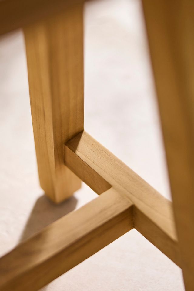 Trestle Teak Stool #2