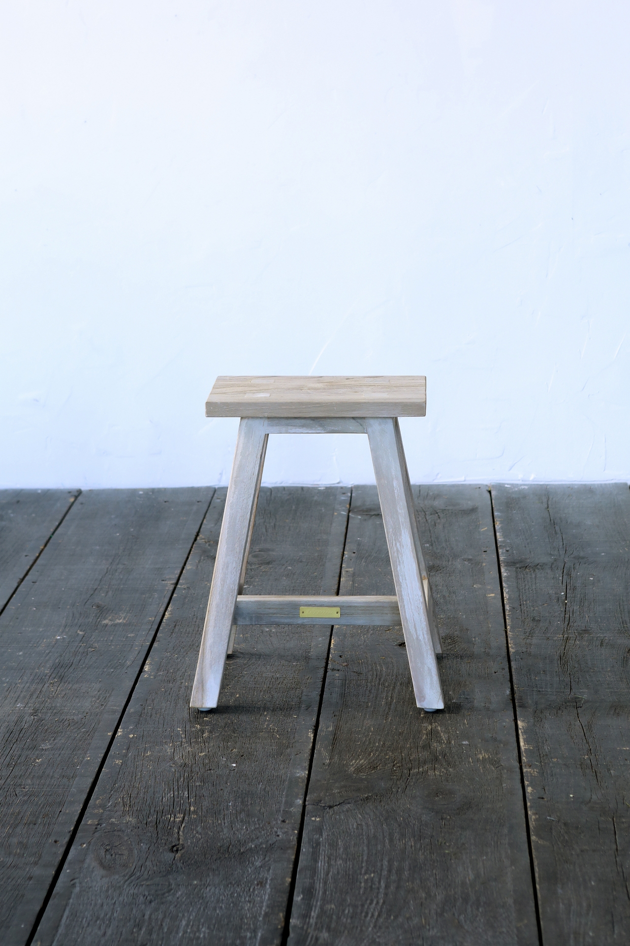 Trestle Teak Stool