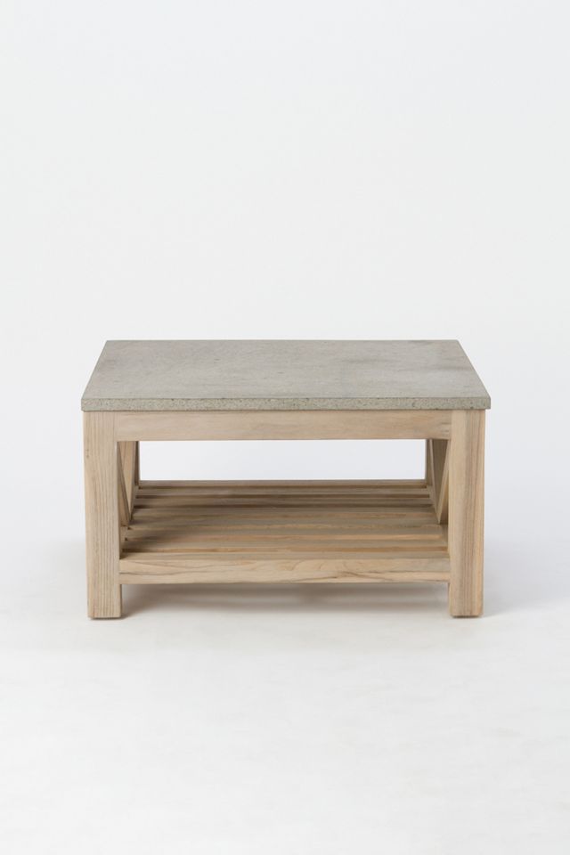 Stone + Teak Coffee Table #1