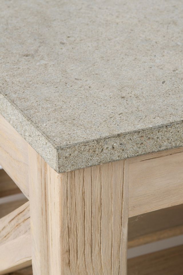 Stone + Teak Coffee Table #2