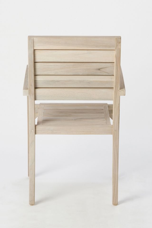 Vista Slatted Teak Stacking Chair #3
