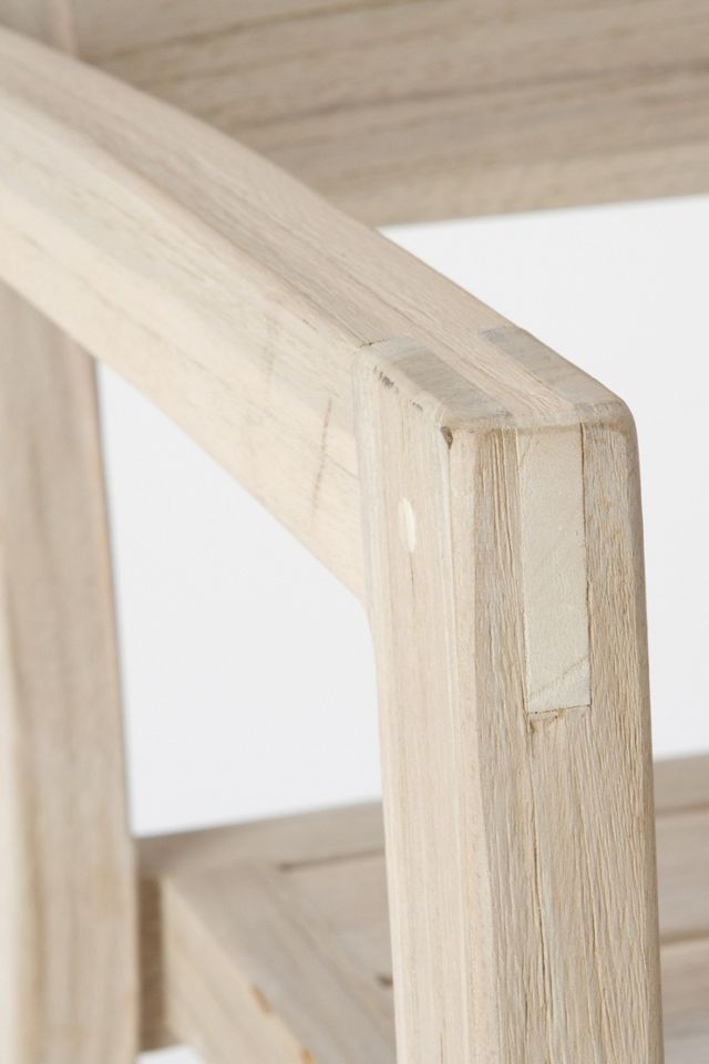 Vista Slatted Teak Stacking Chair #4